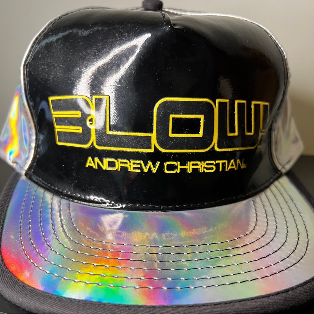 Andrew Christian BLOW! Hologram Baseball Cap - OS (Adjustable Fit) - NWT